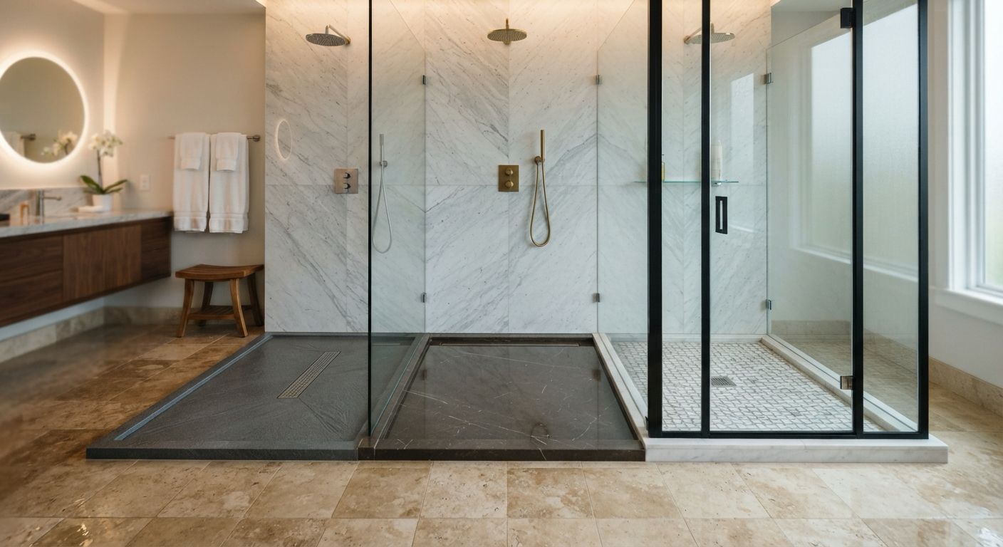 Bathroom shower area